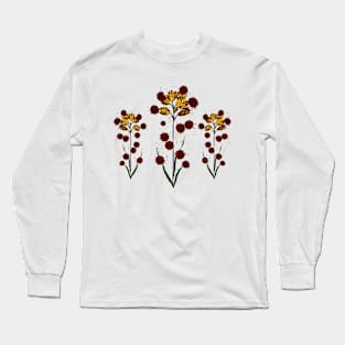 Red Exotic Flowers Long Sleeve T-Shirt